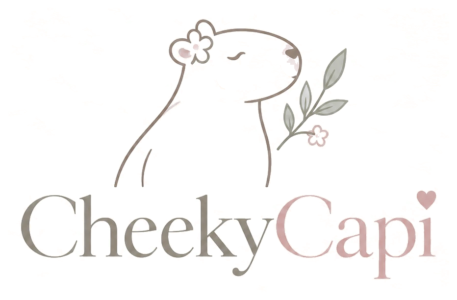 CheekyCapi capybara logo with wordmark